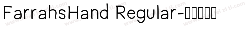 FarrahsHand Regular字体转换